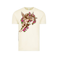 Vintage Arctic Cupid with rose Valentine's Day Vintage Tee - HowdyJamesFarm