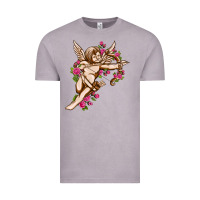 Vintage Zinc Cupid with rose Valentine's Day Vintage Tee - HowdyJamesFarm