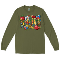 Army Green autism teacher Long Sleeve Tee - CowGirlArtShop