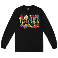 Black autism teacher Long Sleeve Tee - CowGirlArtShop