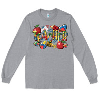 Heather Grey autism teacher Long Sleeve Tee - CowGirlArtShop
