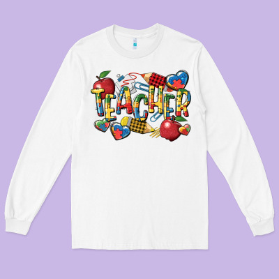 Autism Teacher Long Sleeve Tee Designed By Cowgirlartshop