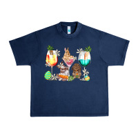 Navy Easter wine glasses Easter Day Urban Heavy Tee - HowdyJamesFarm