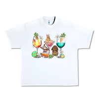 White Easter wine glasses Easter Day Urban Heavy Tee - HowdyJamesFarm