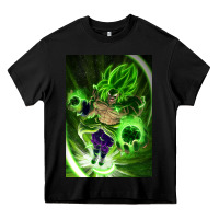 Black legendary broly supersaiyajin poster travel Heavy Core Tee - lanVoArt