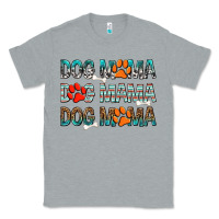 Heather Grey dog mama dog mama dog mama Classic Tee - texasbilliewilder