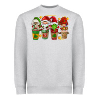 Christmas Coffee Cups Gnomies Heavyweight Sweatshirt | Teevron