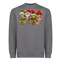 Storm christmas coffee cups gnomies Heavyweight Sweatshirt - FaDigitalArtStudio