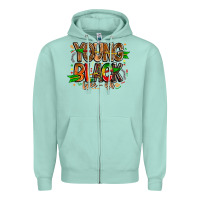 Seafoam young black free ish Zipper Hoodie - CowhideDigitalArt
