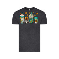 Vintage Black sunflowers coffee cups Vintage Tee - Jasminsmagicworld