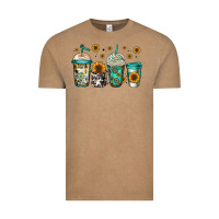 Vintage Coffee sunflowers coffee cups Vintage Tee - Jasminsmagicworld