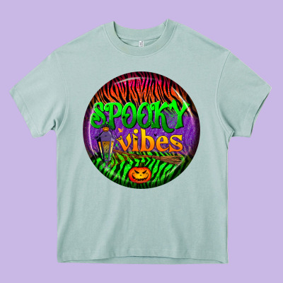 Halloween Round Earrings 2 Heavy Core Tee Designed By Bundleandbundleshop