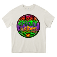 Cream halloween round earrings 2 Heavy Core Tee - BundleAndBundleShop