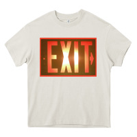 Cream exit sign   hippie Heavy Core Tee - lanVoArt