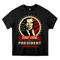 Black dennycranedennycranethepresidentlocknload   music Heavy Core Tee - lanVoArt