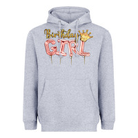 Heather Grey Birthday girl balloon Heavyweight Hoodie - Artiststas