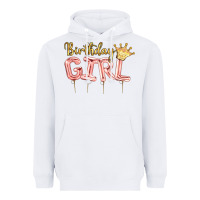 White Birthday girl balloon Heavyweight Hoodie - Artiststas