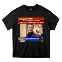 Black daniel larson monitoring the situation   vintage Heavy Core Tee - lanVoArt