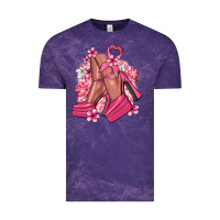 Cloud Purple Cancer high heels Cancer Awareness Vintage Tee - HowdyJamesFarm