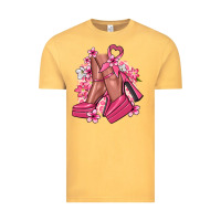 Vintage Mustard Cancer high heels Cancer Awareness Vintage Tee - HowdyJamesFarm