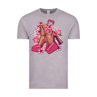 Vintage Zinc Cancer high heels Cancer Awareness Vintage Tee - HowdyJamesFarm