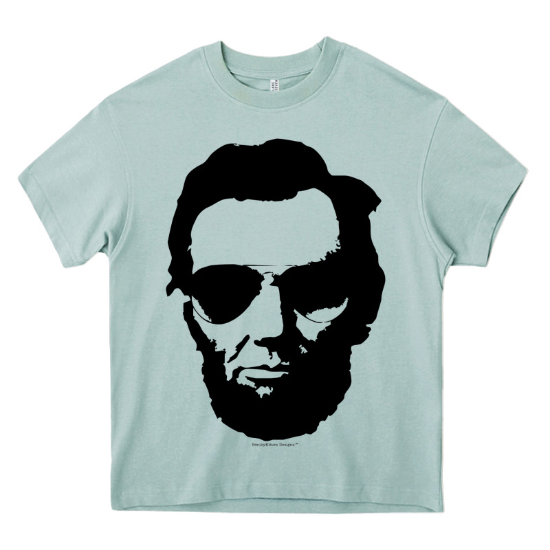Cool Abe Lincoln With Aviator Sunglasses Black Heavy Core Tee by lanVoArt | Teevron