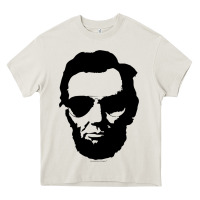 Cream cool abe lincoln with aviator sunglasses black Heavy Core Tee - lanVoArt
