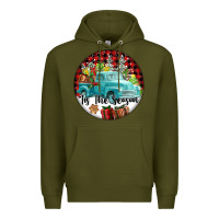 Army Green Tis The Season Truck Premium Hoodie - FaDigitalArtStudio