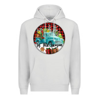 Dove Grey Tis The Season Truck Premium Hoodie - FaDigitalArtStudio