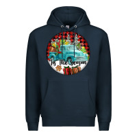 Navy Tis The Season Truck Premium Hoodie - FaDigitalArtStudio
