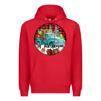 Red Tis The Season Truck Premium Hoodie - FaDigitalArtStudio