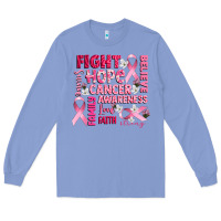 Colony Blue cancer awareness fight believe hope survive Long Sleeve Tee - CowGirlArtShop