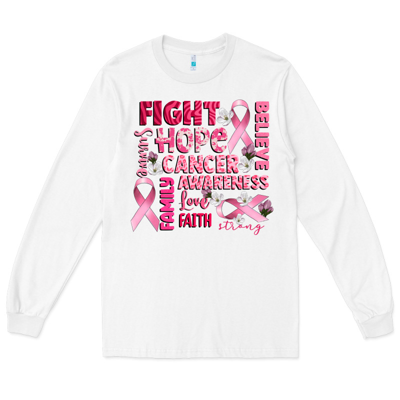 Cancer Awareness Fight Believe Hope Survive Long Sleeve Tee by CowGirlArtShop | Teevron