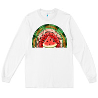 White watermelon rainbow Long Sleeve Tee - Jasminsmagicworld