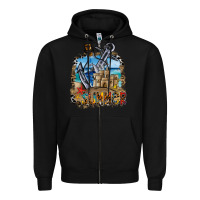 Black summer min Zipper Hoodie - CowhideDigitalArt