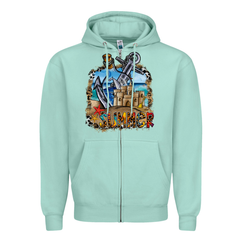 Summer Min Zipper Hoodie by CowhideDigitalArt | Teevron