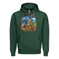 Sports Green summer min Zipper Hoodie - CowhideDigitalArt