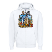 White summer min Zipper Hoodie - CowhideDigitalArt