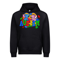 Black autism stitch with lilo Urban Hoodie - AdoDesignShop