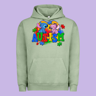 Autism Stitch With Lilo Urban Hoodie Designed By Adodesignshop