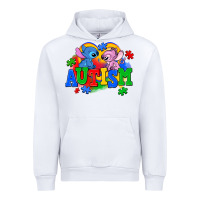 White autism stitch with lilo Urban Hoodie - AdoDesignShop