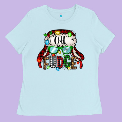 Oh Fudge Christmas Story Ladies Tee Designed By Jasminsmagicworld