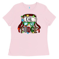 Bubblegum Pink oh fudge christmas story Ladies Tee - Jasminsmagicworld