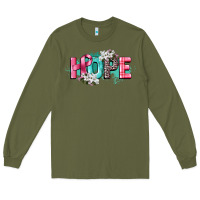 Army Green hope cancer awareness Long Sleeve Tee - CowGirlArtShop