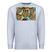 Heather Grey Tiger Premium Sweatshirt - Artiststas