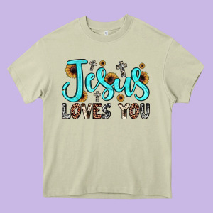Jesus Loves You Heavy Core Tee Designed By Jahusdesignshop