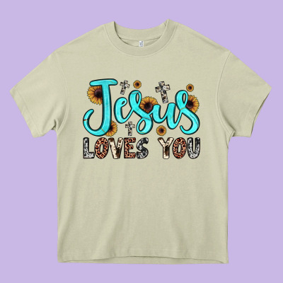 Jesus Loves You Heavy Core Tee Designed By Jahusdesignshop