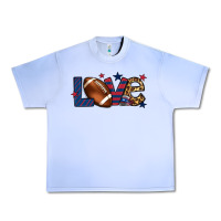 Grape Ice Love Football team color red blue 4th of july Urban Heavy Tee - HowdyJamesFarm