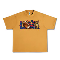 Peanut Butter Love Football team color red blue 4th of july Urban Heavy Tee - HowdyJamesFarm
