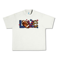 Pistachio Love Football team color red blue 4th of july Urban Heavy Tee - HowdyJamesFarm